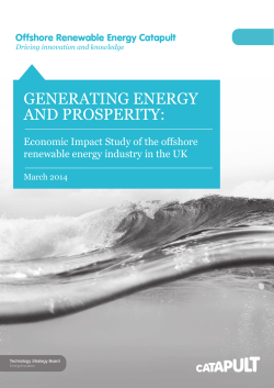 ORE Catapult UK economic impact report March 2014