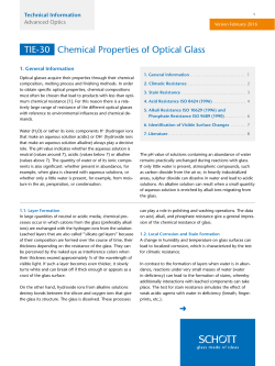 Chemical Properties of Optical Glass TIE-30
