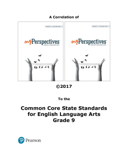 Common Core State Standards for English