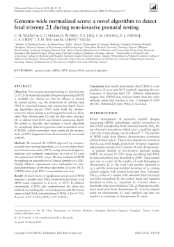 Genome-wide normalized score: a novel algorithm to detect fetal