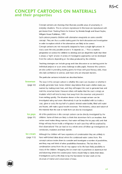 Concept cartoons are drawings that illustrate possible areas of