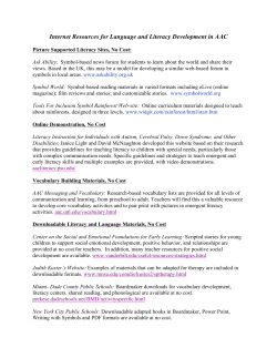 Internet Resources for Language and Literacy Development