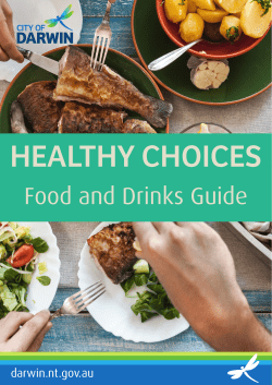 healthy choices food and drinks guide - City of Darwin