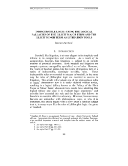 indiscernible logic: using the logical fallacies of the illicit major term