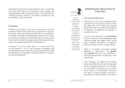 Democratic Practices in Tanzania