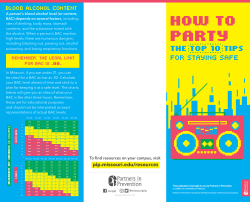 Alcohol: Party Safety Brochure