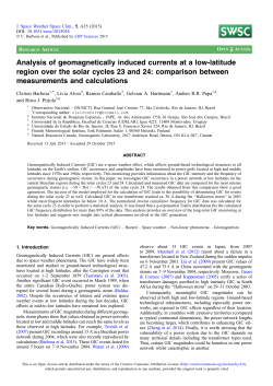 Analysis of geomagnetically induced currents at a low