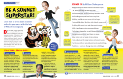 Be a Sonnet SuperStar!