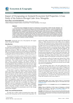 Impact of Overgrazing on Semiarid Ecosystem Soil Properties: A