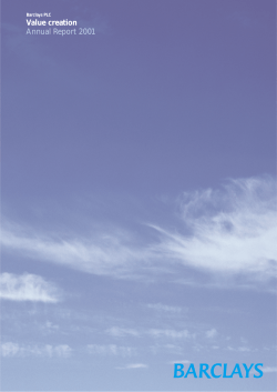 Barclays PLC Annual Report 2001