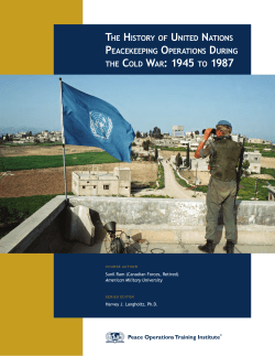 THE COLD WAR: 1945 TO 1987 - Peace Operations Training Institute