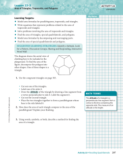 Lesson 23-3 Learning Targets: MATH TERMS
