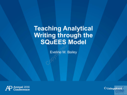 Teaching Analytical Writing through the SQuEES
