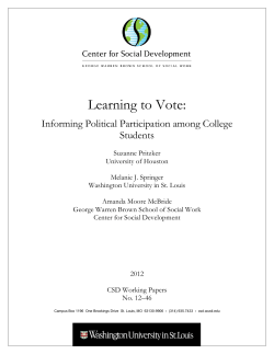 Informing political participation among college students