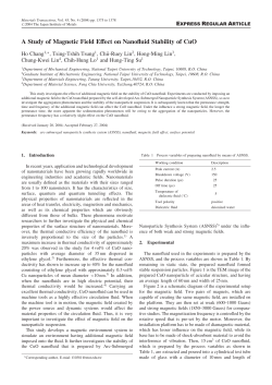 A Study of Magnetic Field Effect on Nanofluid Stability of CuO
