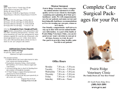 Complete Care Surgical Pack- ages for your Pet