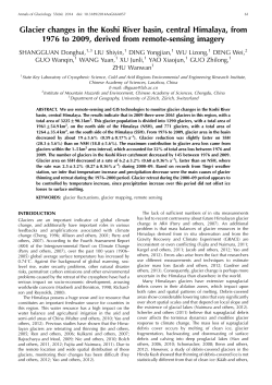 Glacier changes in the Koshi River basin, central Himalaya, from