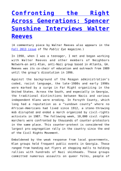 Confronting the Right Across Generations: Spencer Sunshine