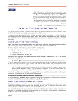 THE RELATIVE PERMEABILITY CONCEPT