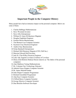 Important People in the Computer History