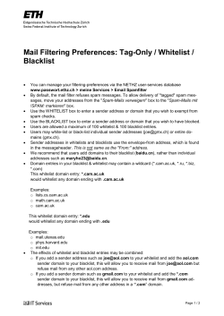 Mail Filtering Preferences