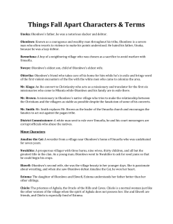 Things Fall Apart Character List