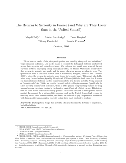 The Returns to Seniority in France (and Why are They Lower than in