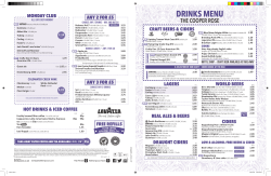drinks menu - Sunderland BID