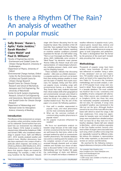 Is there a rhythm of the rain? An analysis of weather in popular music