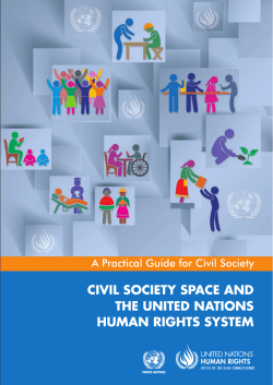 A practical guide for civil society: Civil society space and the