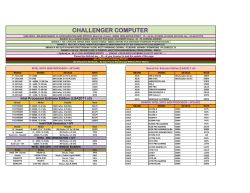 Price List - Challenger Computer