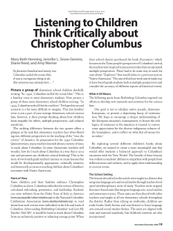 Listening to Children Think Critically about Christopher Columbus
