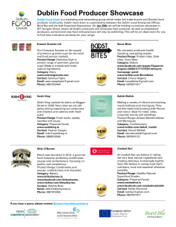 Dublin Food Producer Showcase