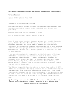 Fifty years of comparative linguistics and language