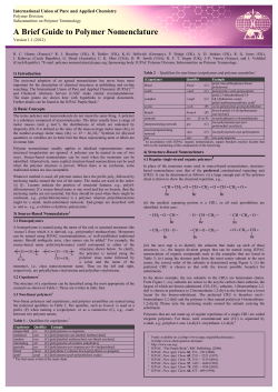 A Brief Guide to Polymer Nomenclature