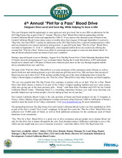 6th Annual &ldquo;Pint for a Pass&rdquo; Blood Drive