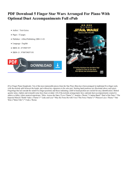 PDF 5 Finger Star Wars Arranged For Piano With