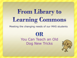 From Library to Learning Commons