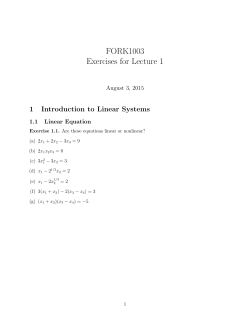 FORK1003 Exercises for Lecture 1