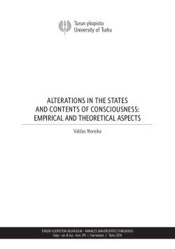 Alterations in the States and Contents of Consciousness