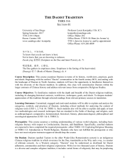 THE DAOIST TRADITION - University of San Diego Home Pages