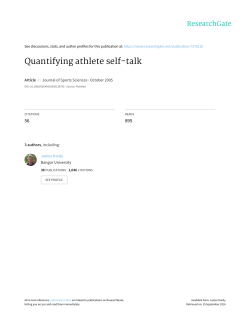 Quantifying athlete self-talk
