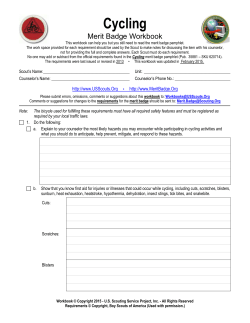 Cycling Worksheet
