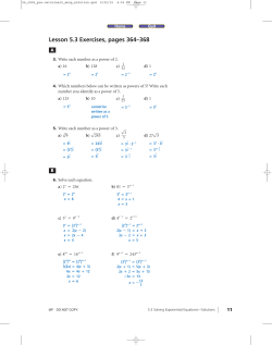 Lesson 5.3 Exercises, pages 364&ndash;368