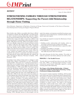 STRENGTHENING FAMILIES THROUGH STRENGTHENING