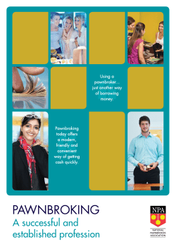 pawnbroking - The National Pawnbrokers Association