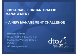 sustainable urban traffic management &ndash; a new