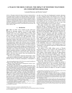 a tear in the iron curtain: the impact of western television on