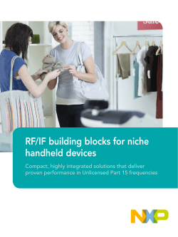 RF/IF building blocks for niche handheld devices