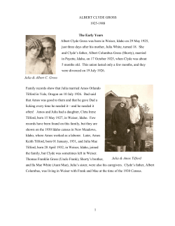 Albert Clyde Gross was born in Weiser, Washington